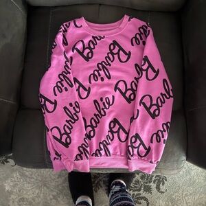 Barbie Pink Sweatshirt with Black Logo